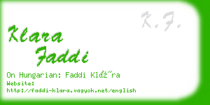 klara faddi business card